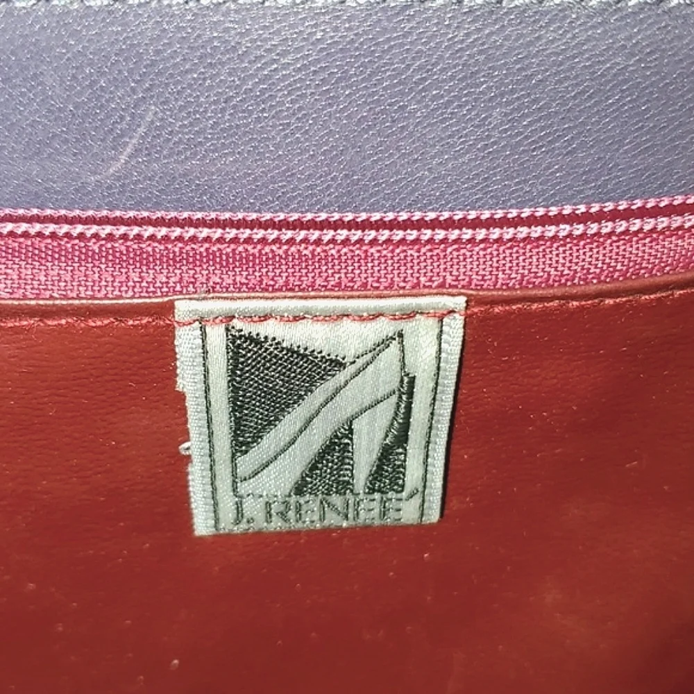Vtg J.Reneé Snakeskin Embossed Crossbody Bag